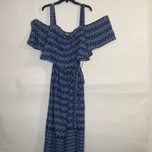 Gibson Latimer Summer Bloom Cold Shoulder Maxi Dress